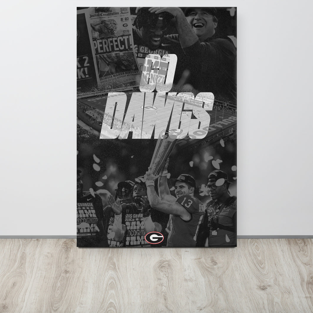 Go Dawgs Thin canvas Wall Art