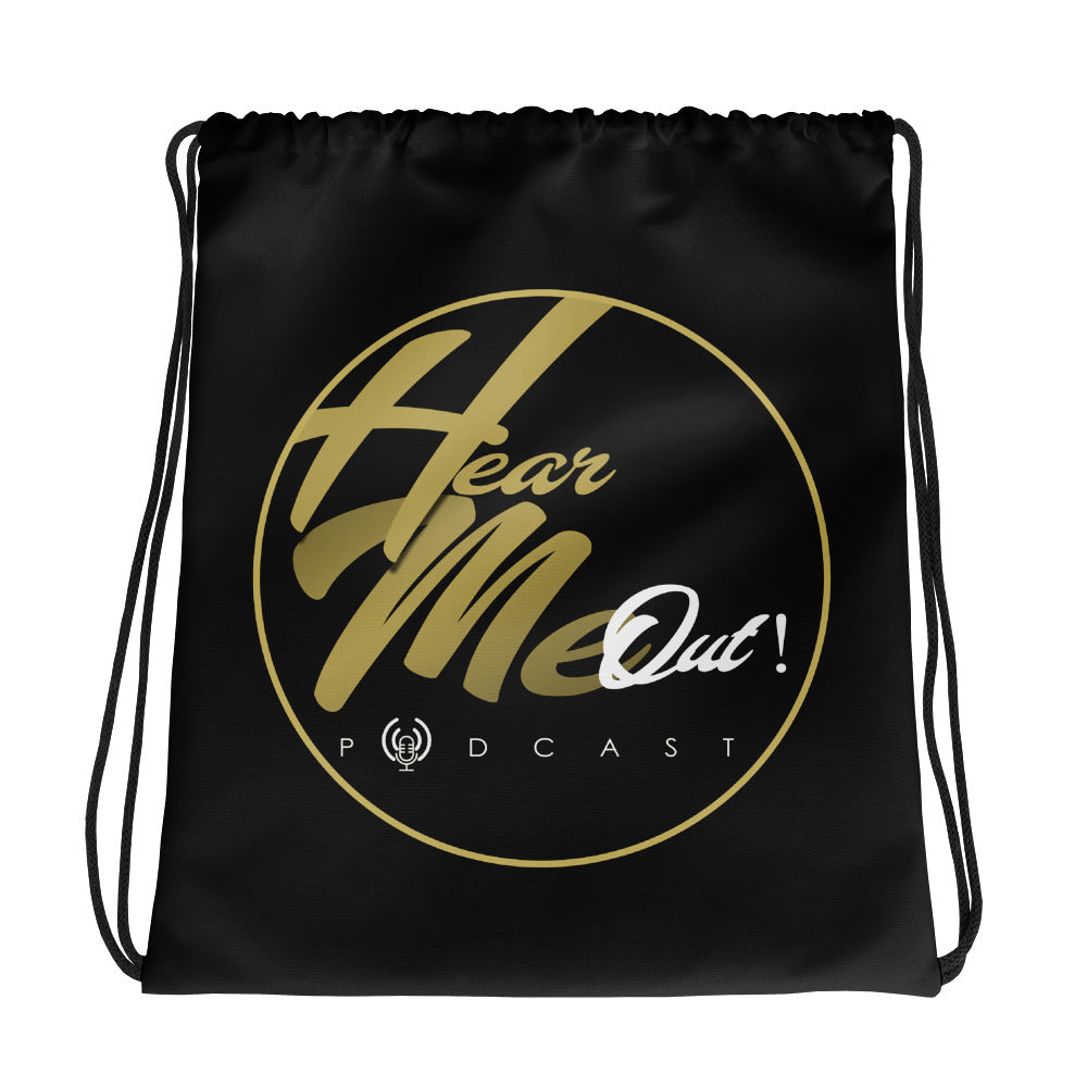 HEAR ME OUT PODCAST Drawstring bag
